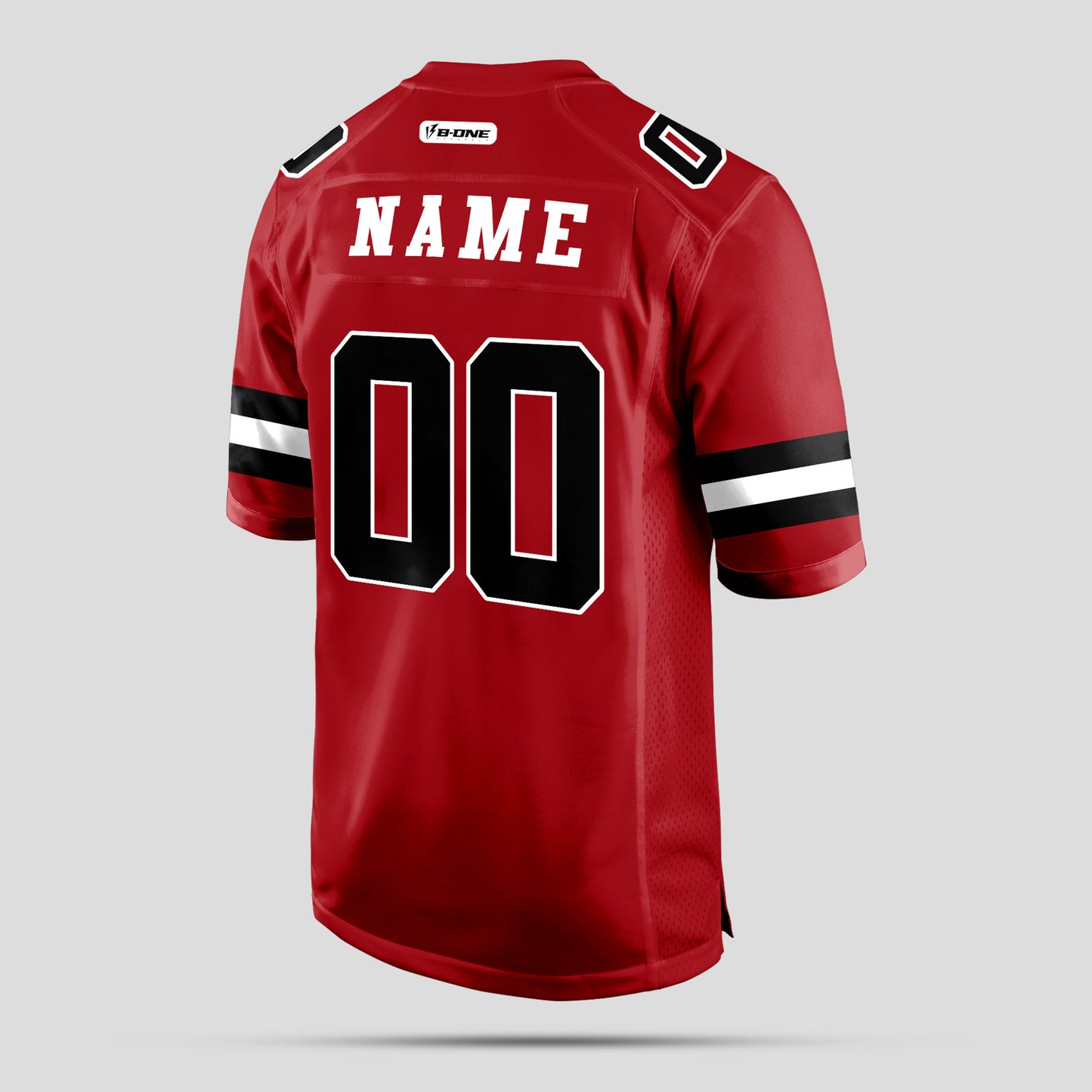 Custom Club Team Red, Black, and White Football Jersey – Personalized for Ultimate Team Spirit and Performance