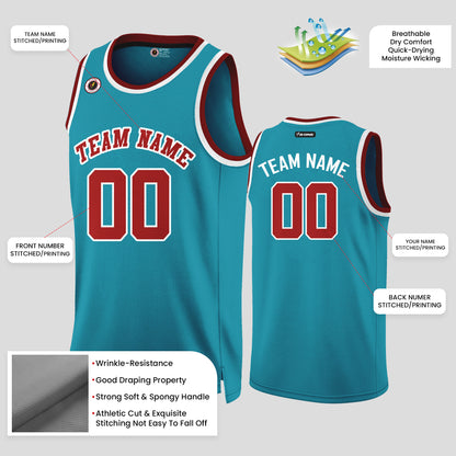 Custom Club Team Teal, Orange & White Basketball Jerseys – Vibrant & Personalized