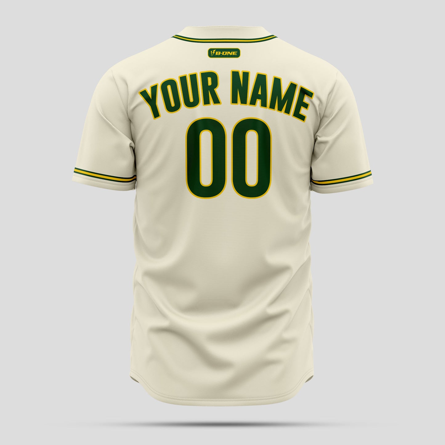 Custom Cream Navy-Green Baseball Jersey - Ultimate Team Gear