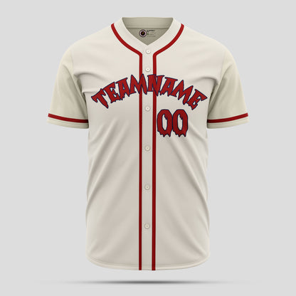 Custom Cream Navy-Red Baseball Jersey - Elite Teamwear