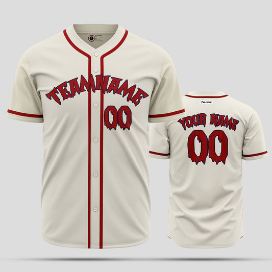 Custom Cream Navy-Red Baseball Jersey - Elite Teamwear