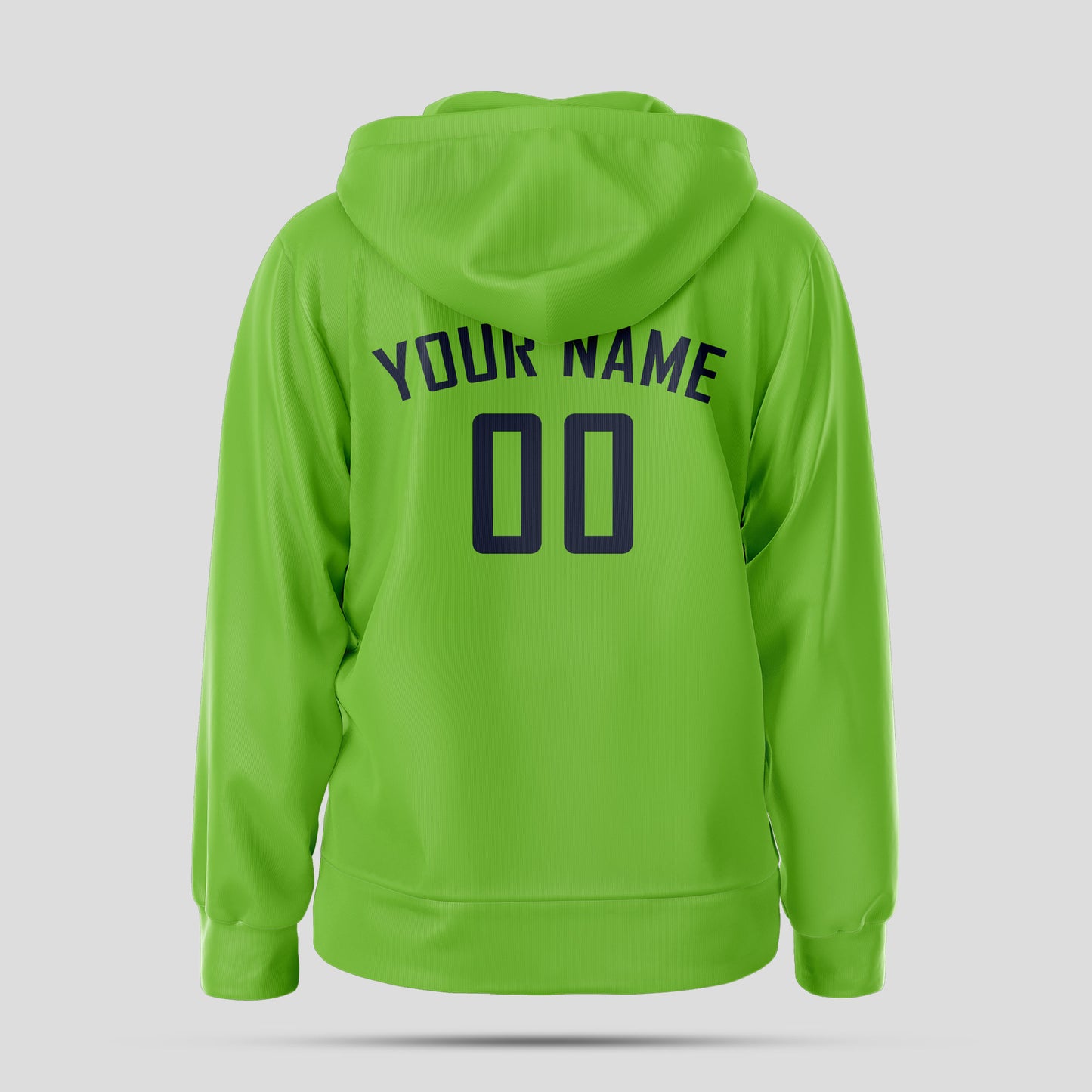 Custom Design Quality Neon Green and Black Pullover Hoodie Sweatshirt