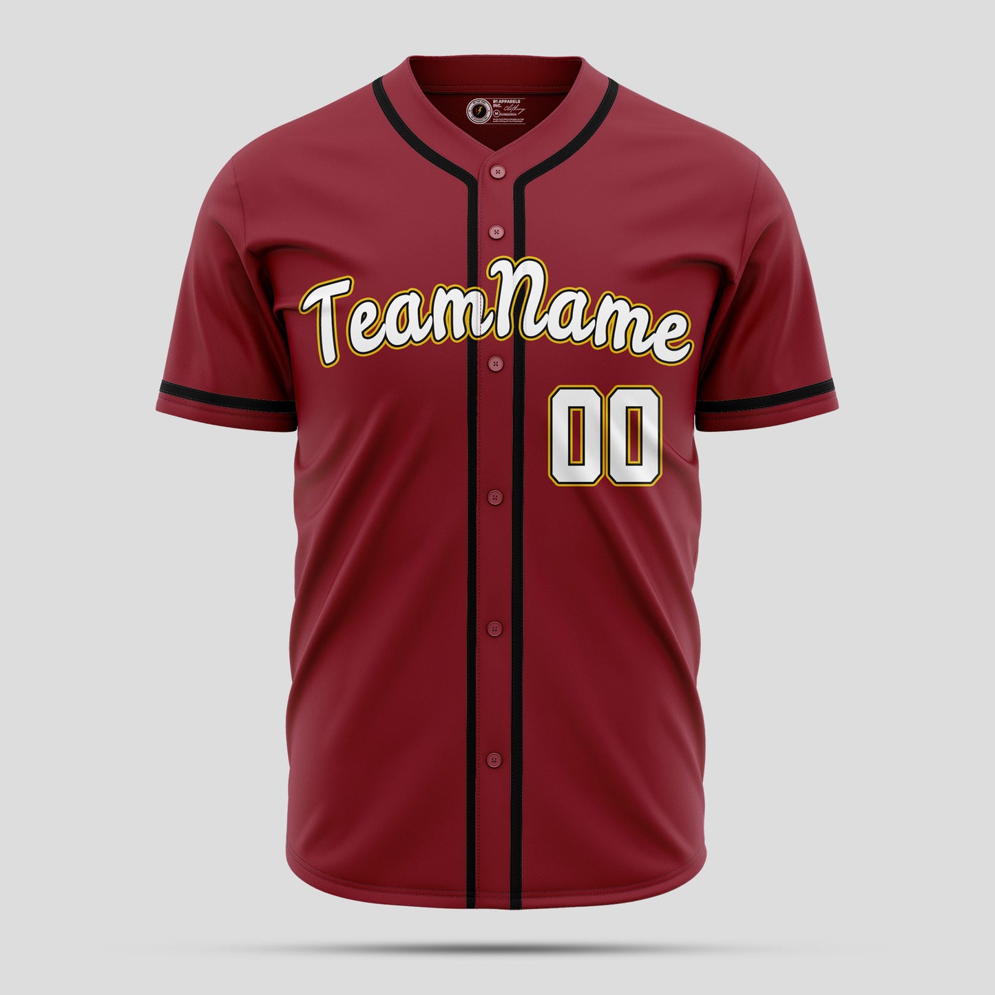 Custom Fashion Maroon & White Authentic Baseball Jersey