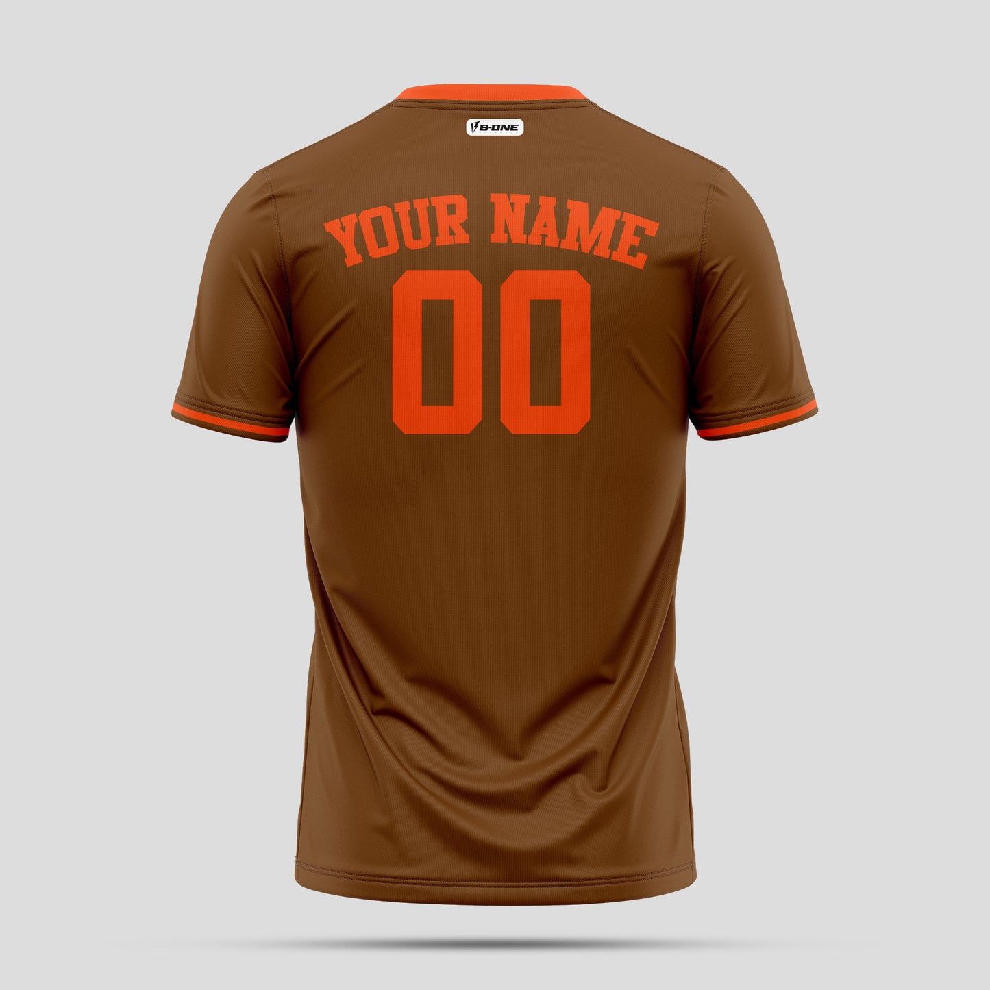 Custom Fine Quality Brown and Orange Fashion T-Shirts