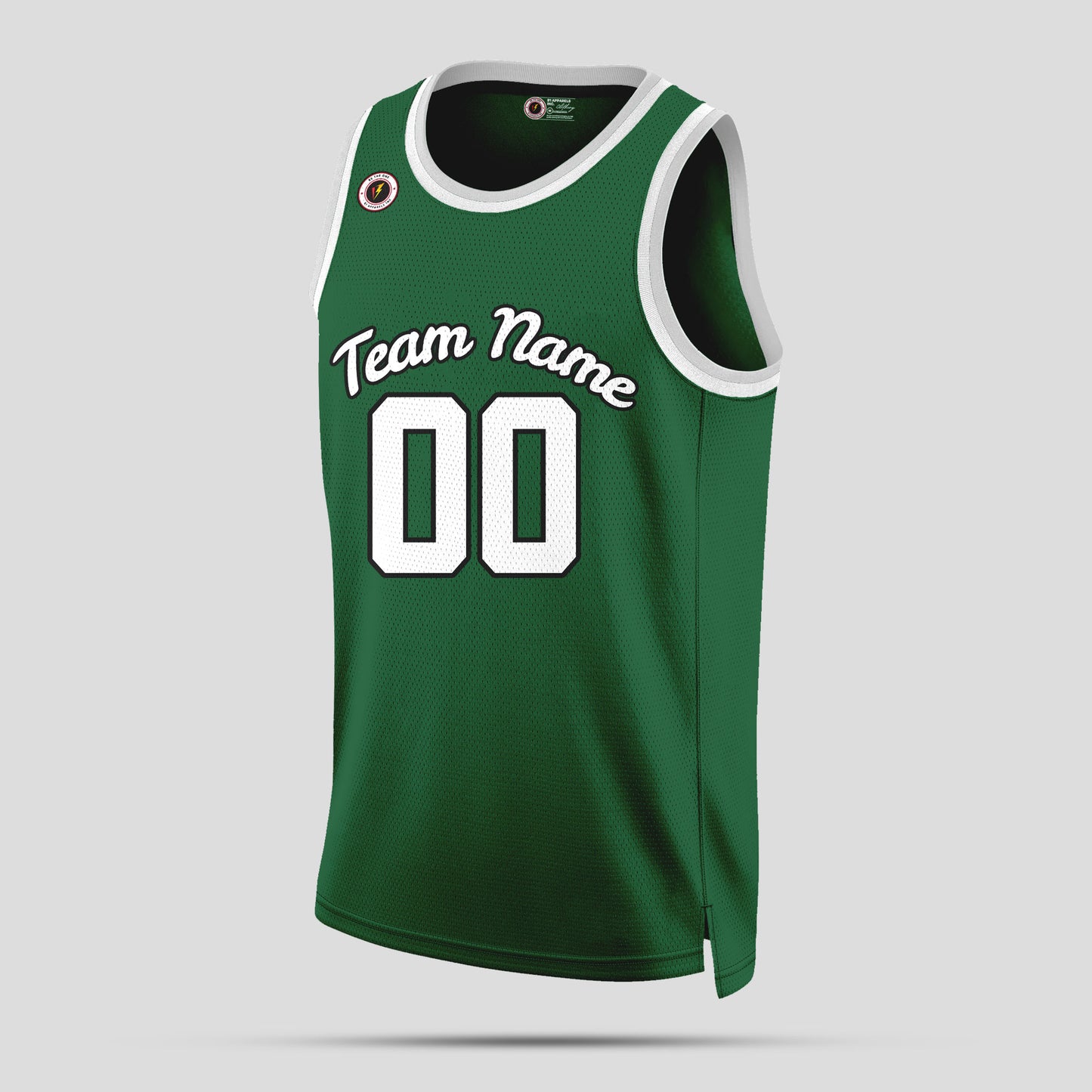 Custom Green and White Basketball Jerseys – Club Team Number Uniforms