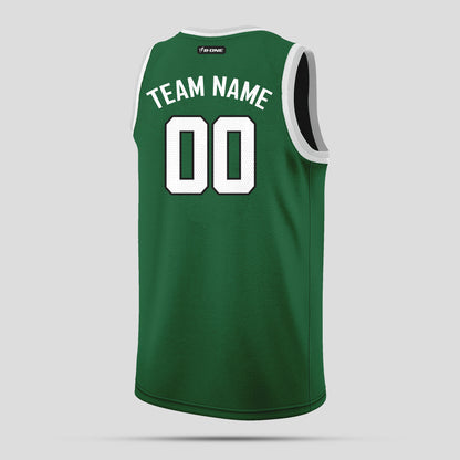 Custom Green and White Basketball Jerseys – Club Team Number Uniforms