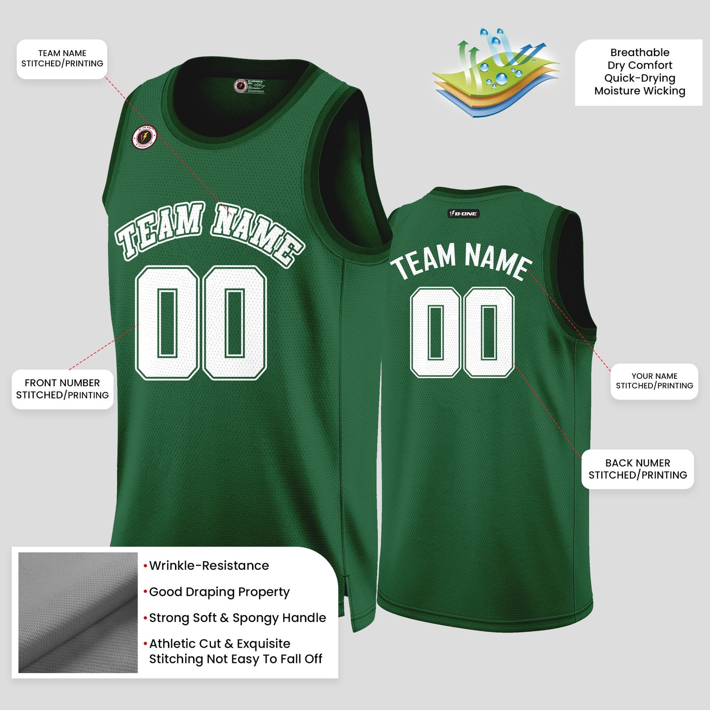 Custom Green and White Basketball Jerseys – Quality Fashion Team Uniforms