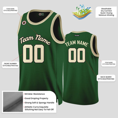 Custom Green and Yellow Basketball Jerseys – Club Team Uniforms