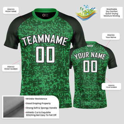 Custom High-Quality Green & Black Soccer Jerseys – Premium Personalized Uniforms