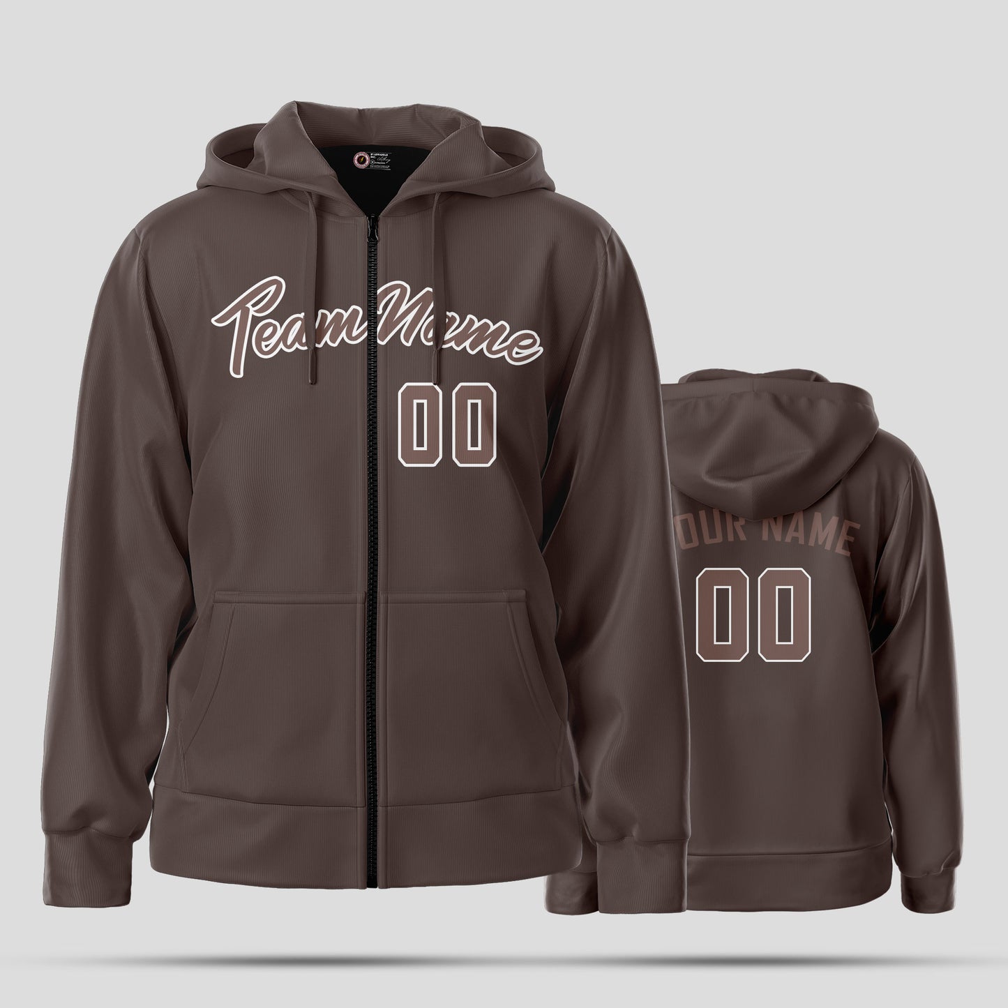 Custom High-Quality Brown Chocolate Pullover Hoodie Sweatshirt