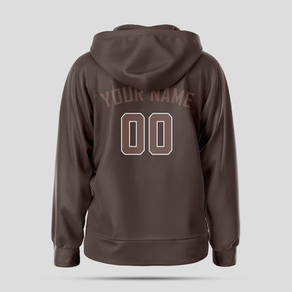 Custom High-Quality Brown Chocolate Pullover Hoodie Sweatshirt