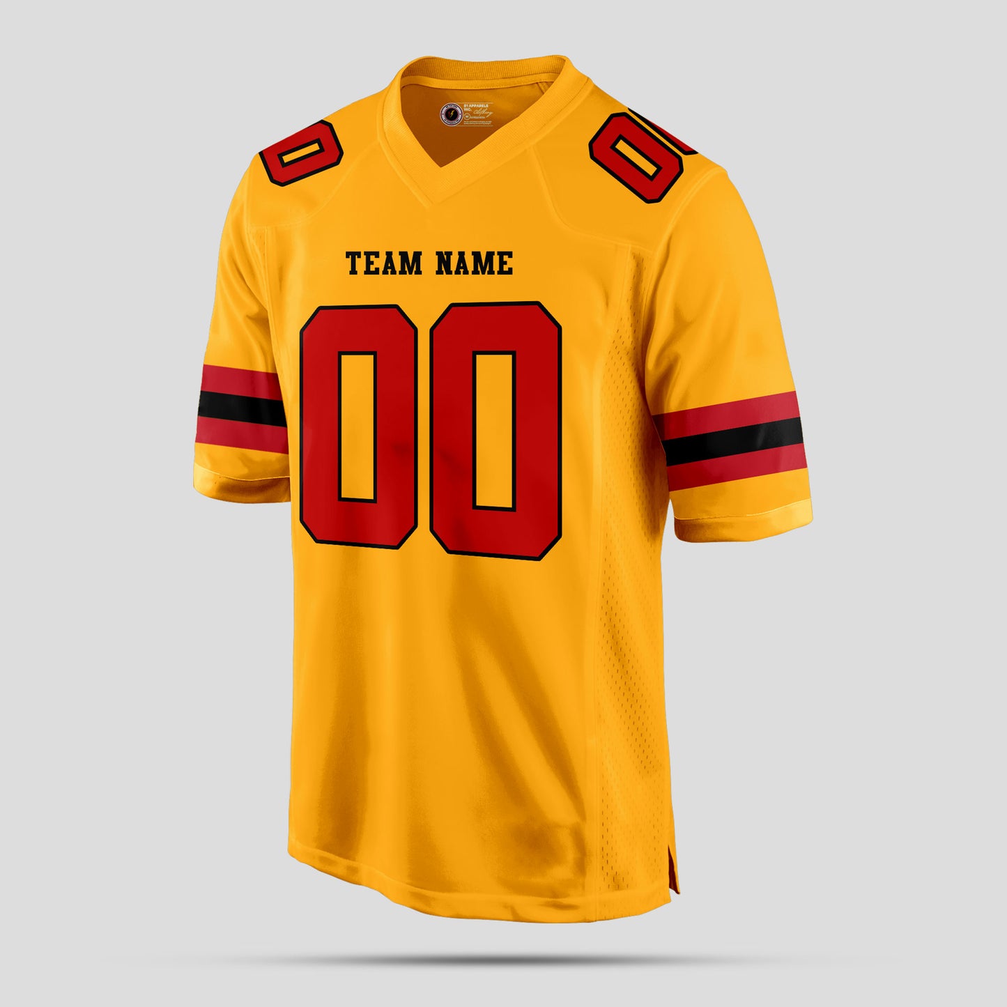 Custom High-Quality Cardinal and Old Gold Football Jersey with Personalized Team Design