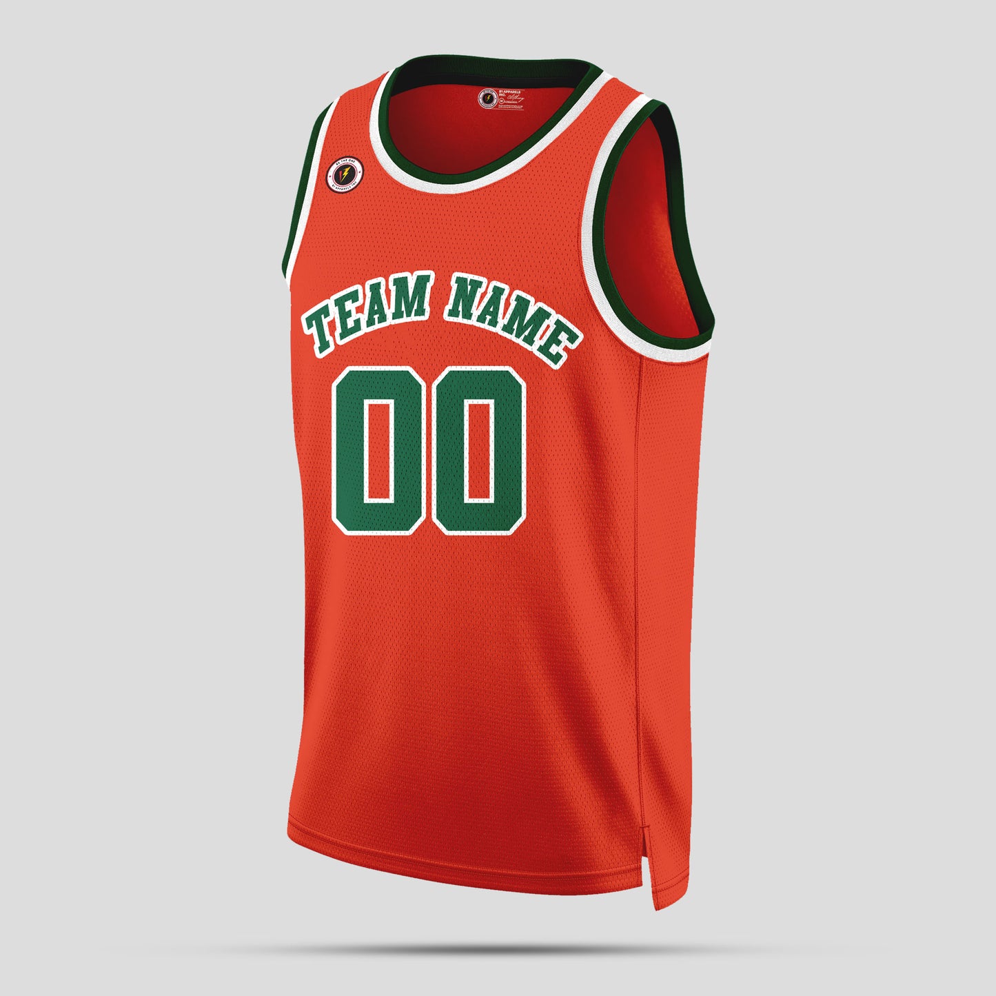 Custom High-Quality Orange and Green Basketball Jerseys – Club Team Uniforms