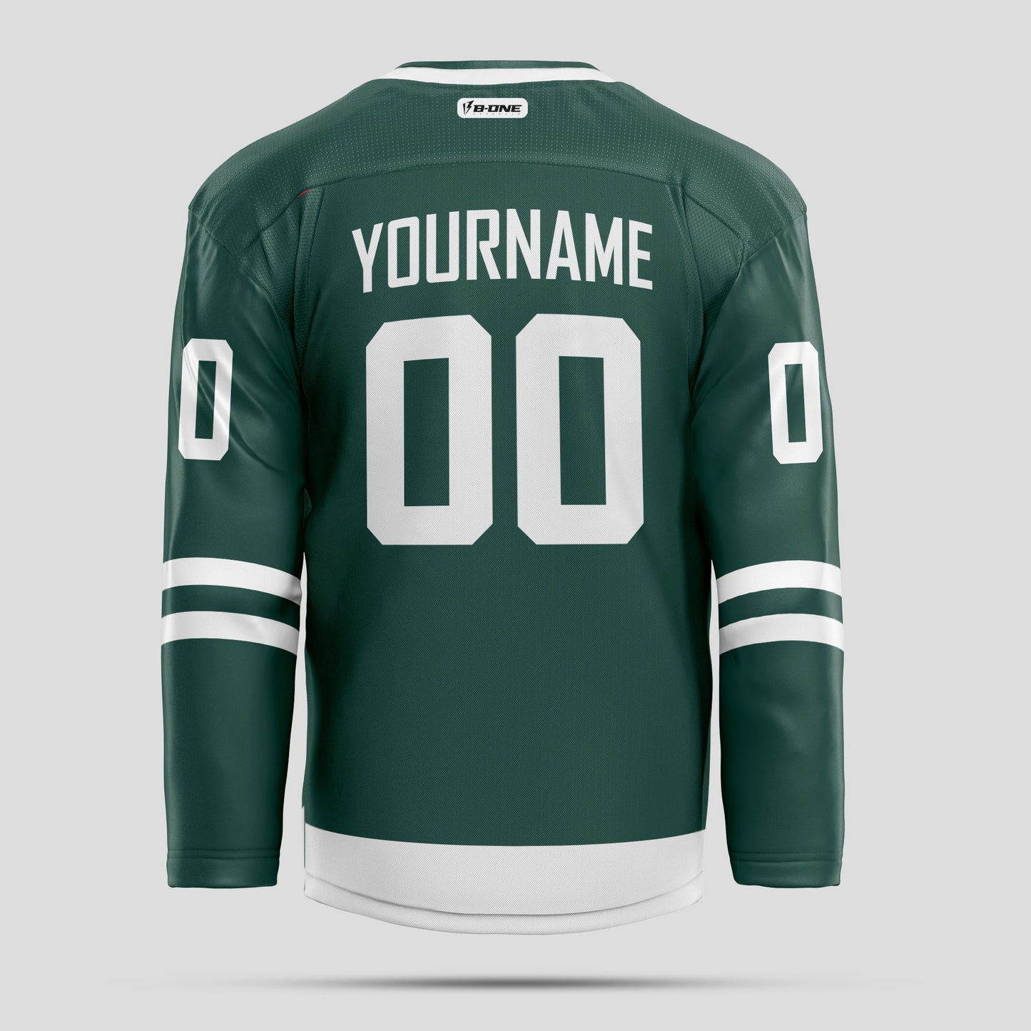 Custom High-Quality Green & White Ice Hockey Jersey