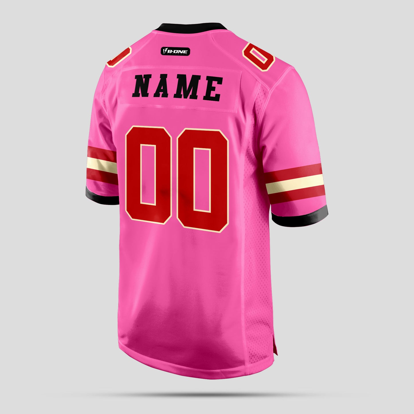 Custom High-Quality Light Pink, Maroon, and White Football Jersey – Personalized for Durability and Style