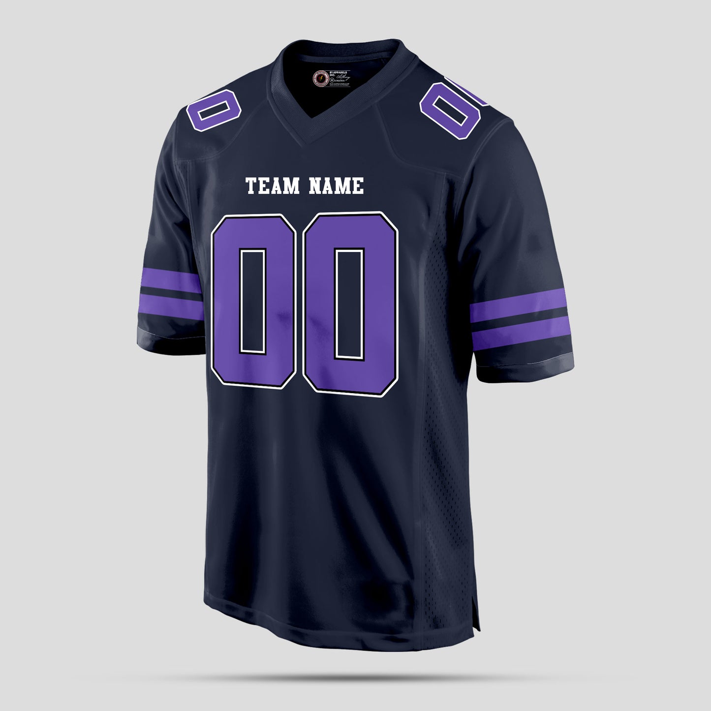 Custom High-Quality Navy Blue and Purple Football Jersey – Premium Personalized Sportswear