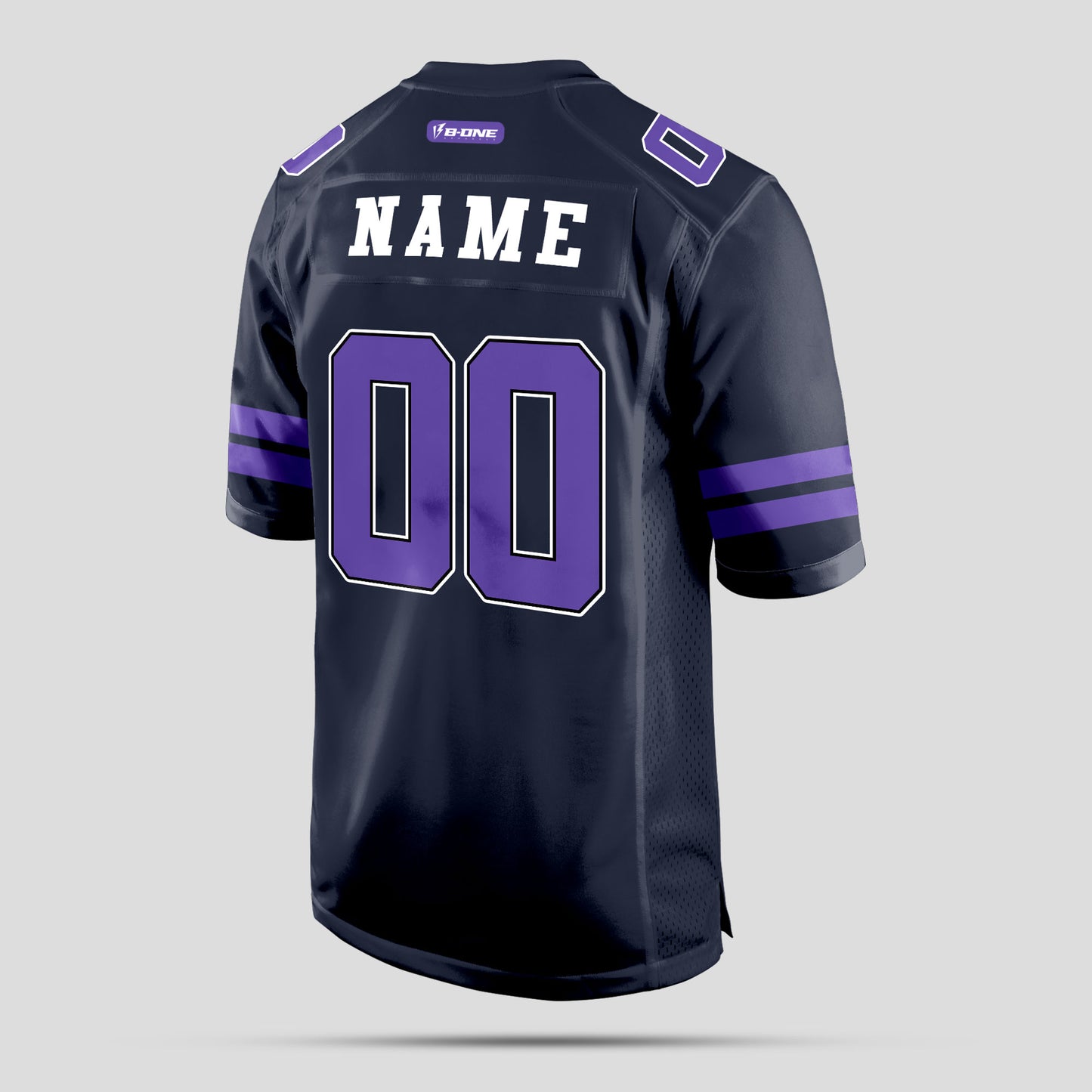 Custom High-Quality Navy Blue and Purple Football Jersey – Premium Personalized Sportswear