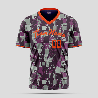 Custom High-Quality Orange Camo Performance T-Shirts