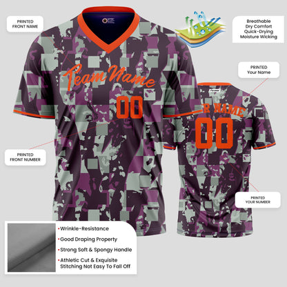 Custom High-Quality Orange Camo Performance T-Shirts
