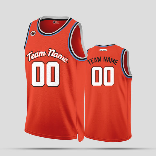 Custom High-Quality Orange and White Basketball Jerseys – Club Team Uniforms