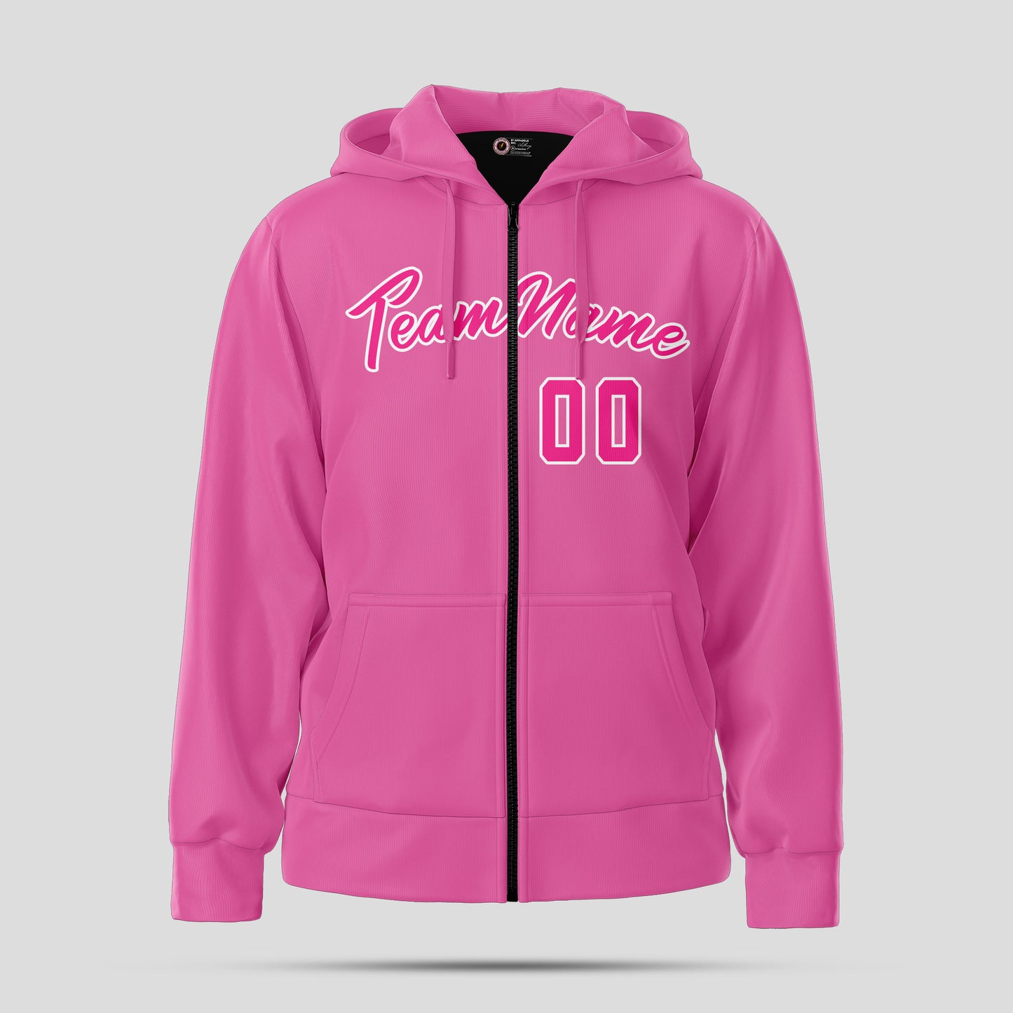 Custom High-Quality Pink Sports Pullover Sweatshirt Hoodie