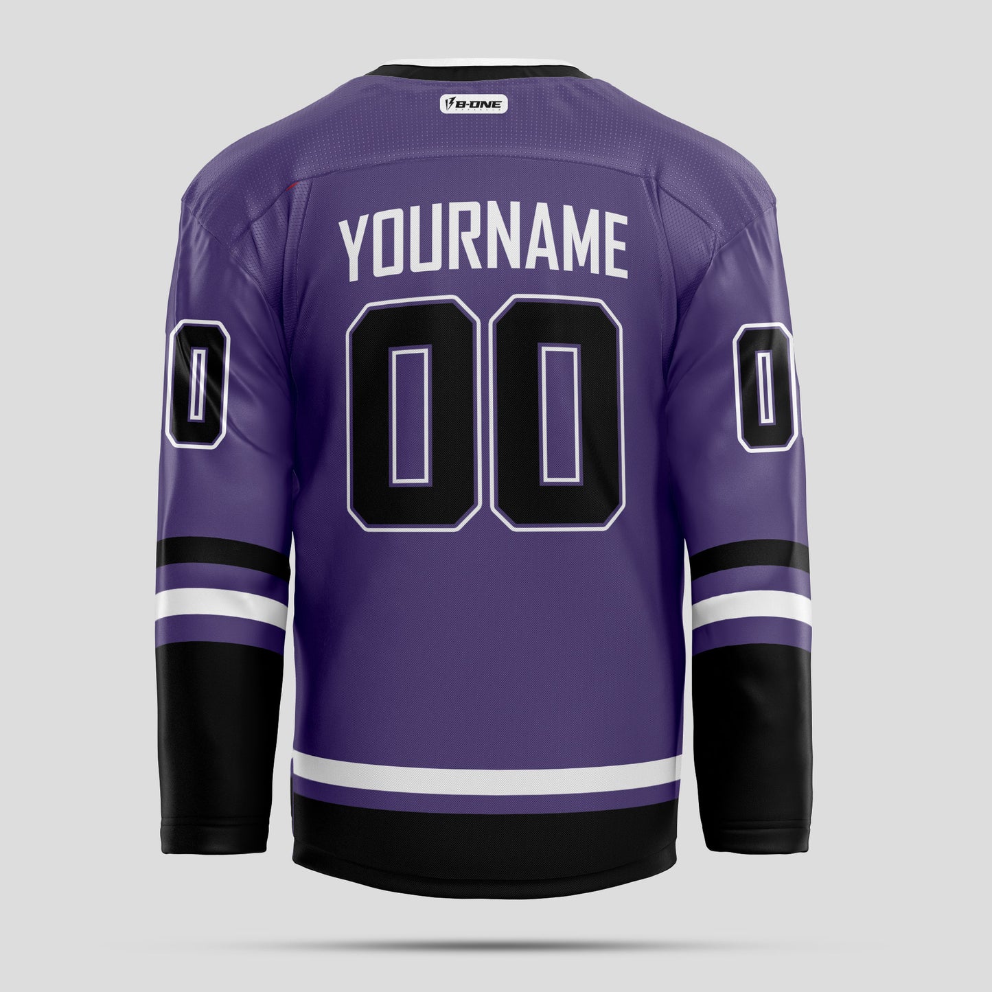 Custom High-Quality Purple, Black, and White Hockey Jersey - Premium Personalized Teamwear