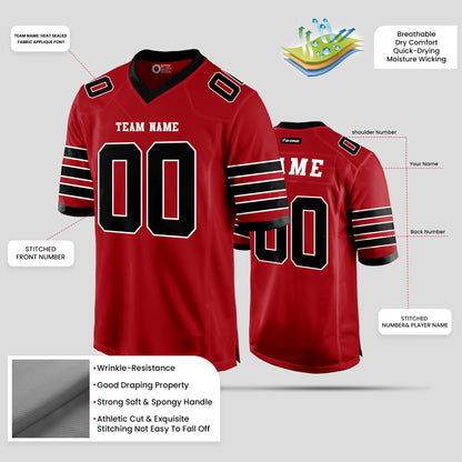 Custom High-Quality Red and Black Football Jersey – Premium Personalized for Superior Performance