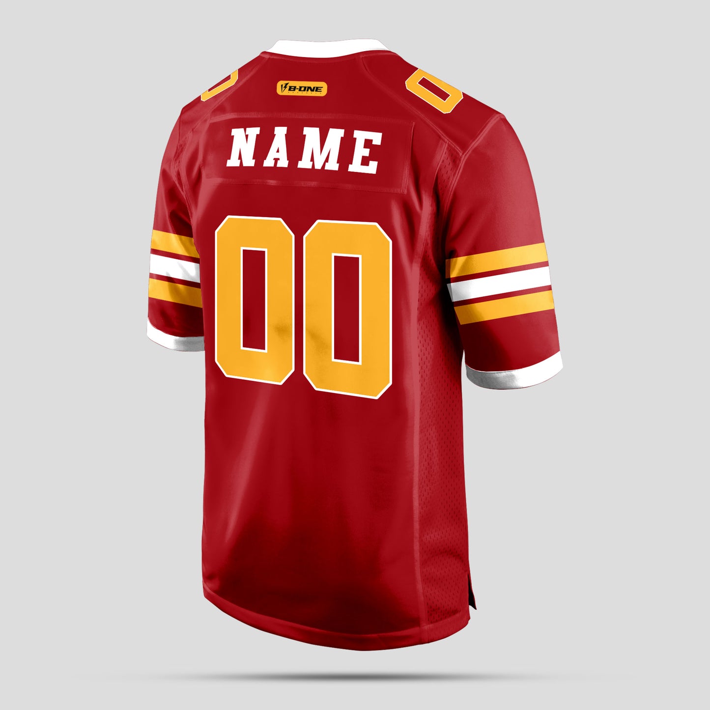 Custom High-Quality Red, Orange, and White Football Jersey – Personalized for Ultimate Performance