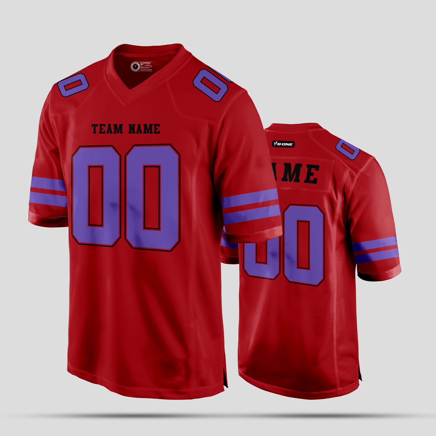 Custom High-Quality Red and Purple Football Jersey – Personalized for Top Performance and Style