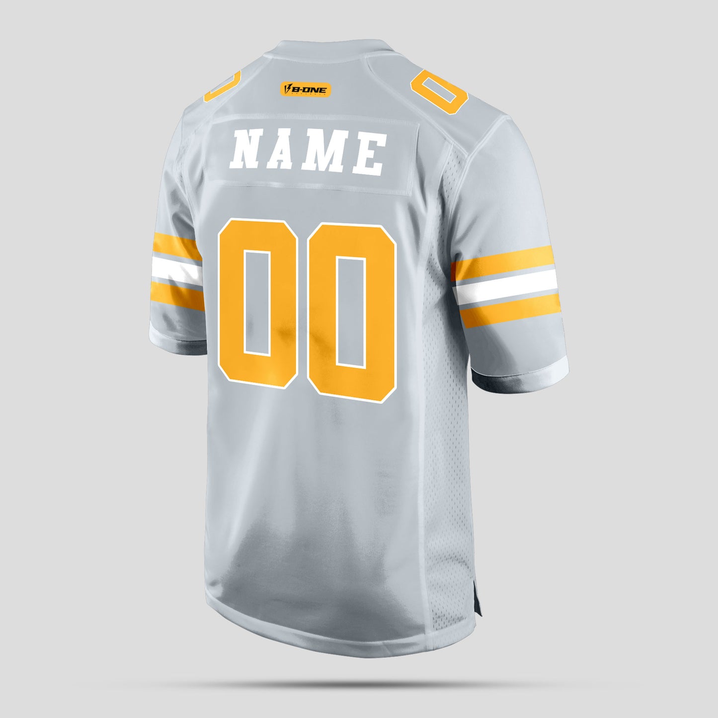 Custom High-Quality Silver and Yellow Football Jersey – Premium Personalized Sportswear