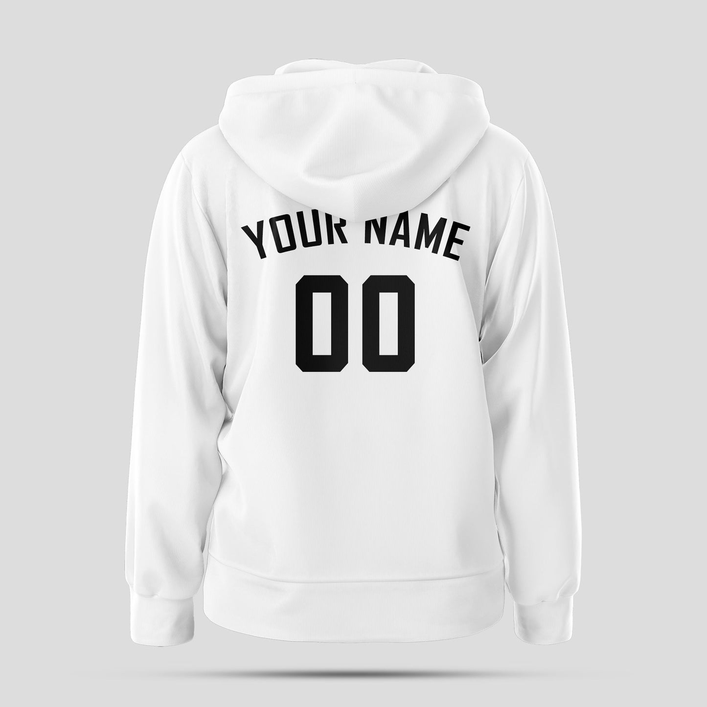 Custom High-Quality White and Black Pullover Hoodie Sweatshirts