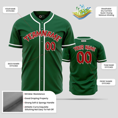 Custom Kelly Green Navy Orange Baseball Jersey - Premium Team Uniform