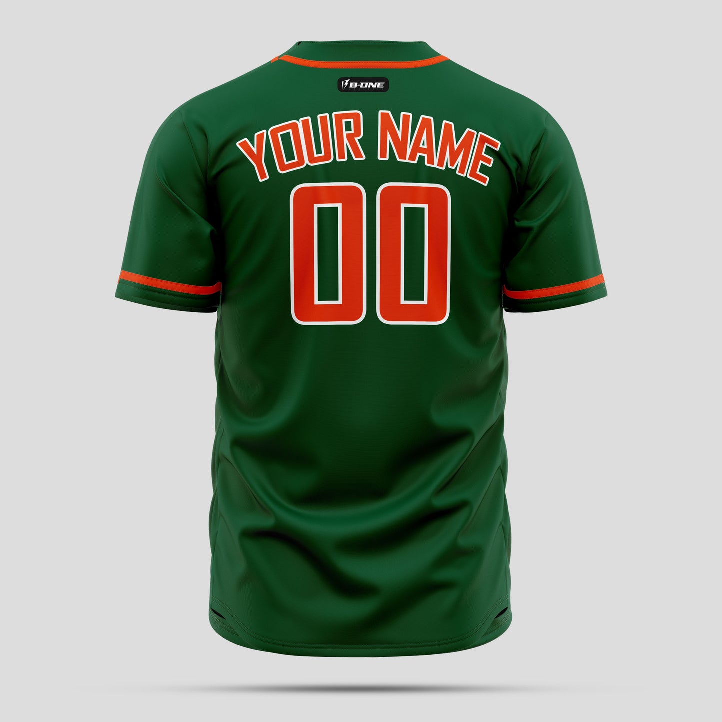 Custom Kelly Green Navy Orange Baseball Jersey - Elite Teamwear