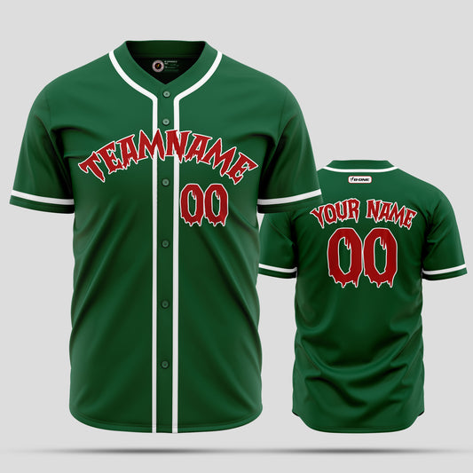 Custom Kelly Green Navy Orange Baseball Jersey - Premium Team Uniform