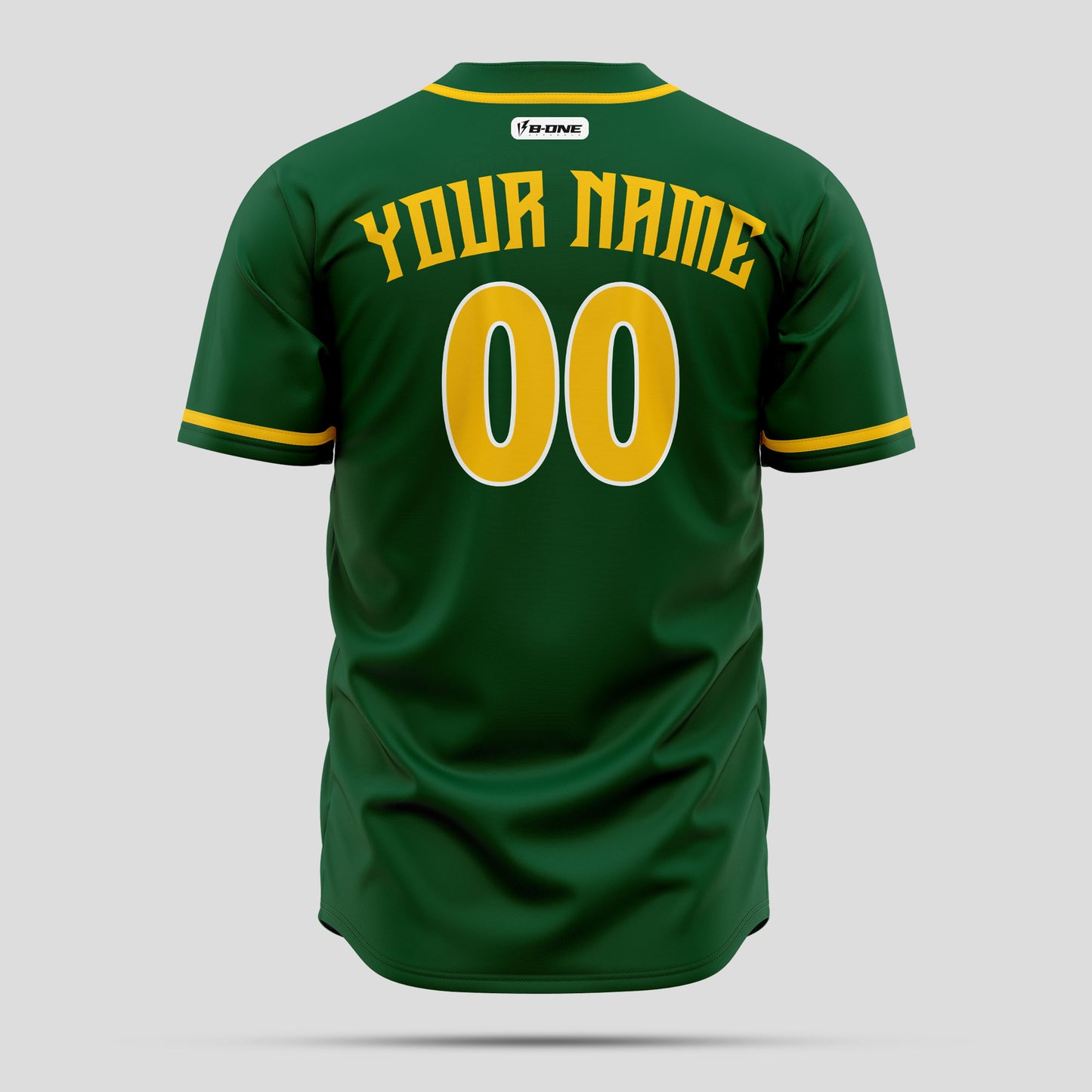 Custom Kelly Green Yellow Baseball Jersey - Premium Teamwear