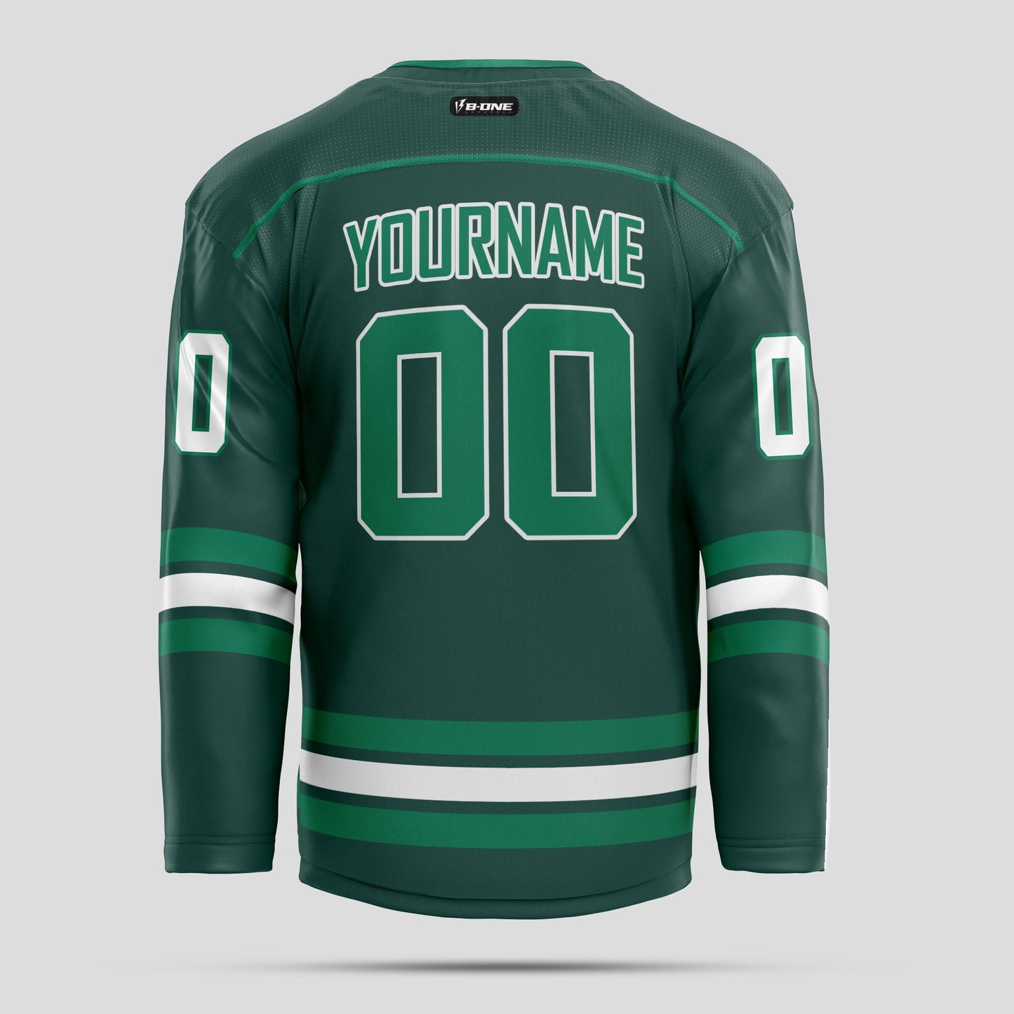 Custom Men's Green & Teal Hockey Jersey with Personalized Details