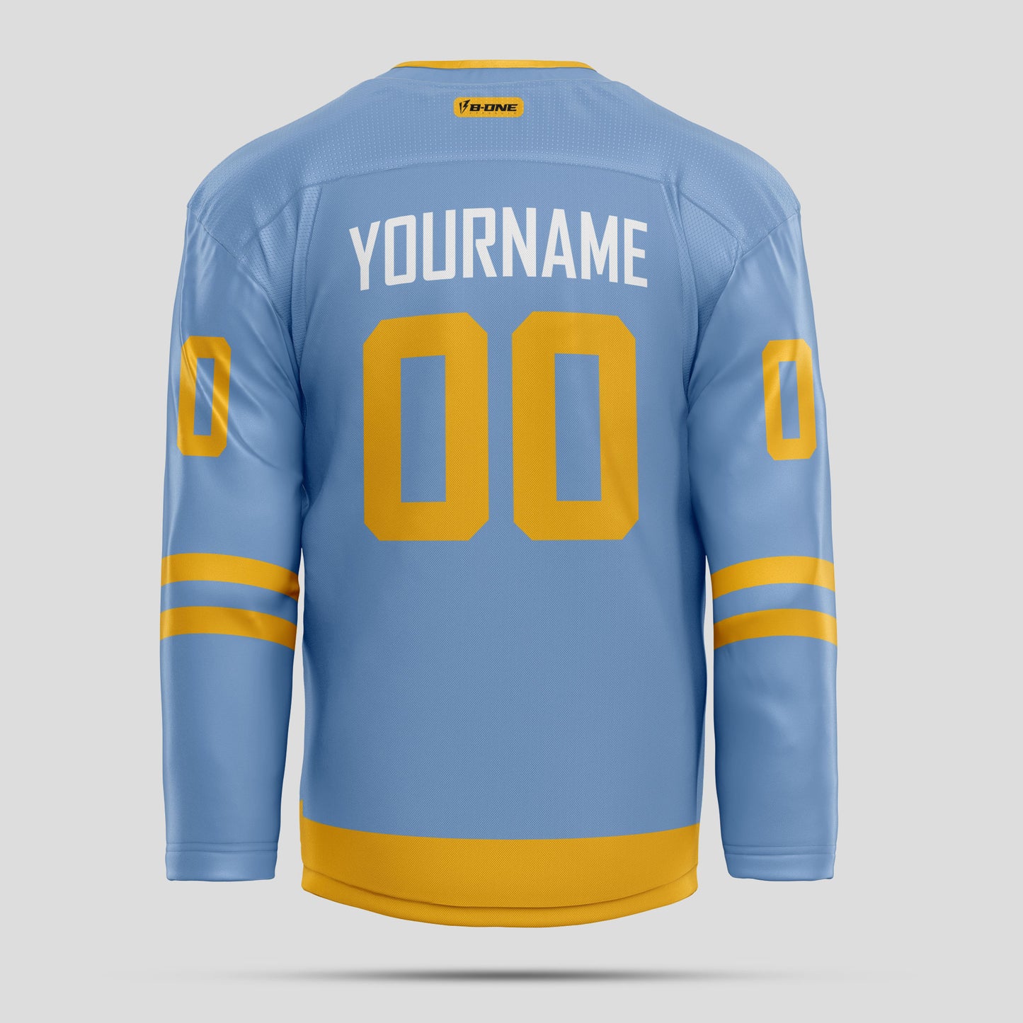 Custom Men's High-Quality Light Blue Hockey Jersey – Premium Personalized Gear