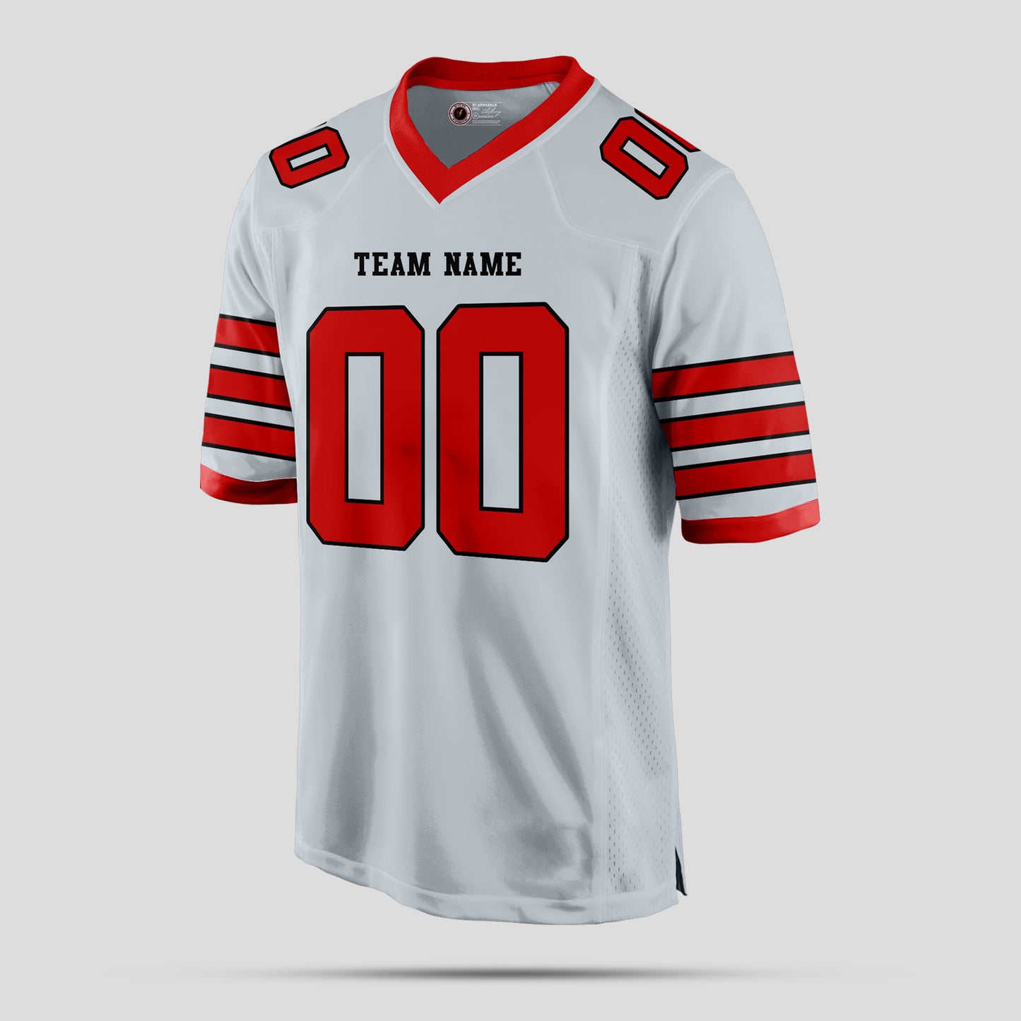 Custom Men's Quality Silver and Red Football Jersey – Premium Performance Sportswear