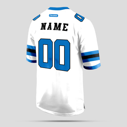 Custom Navy Blue and White Authentic Football Jersey – Premium Personalized Gear