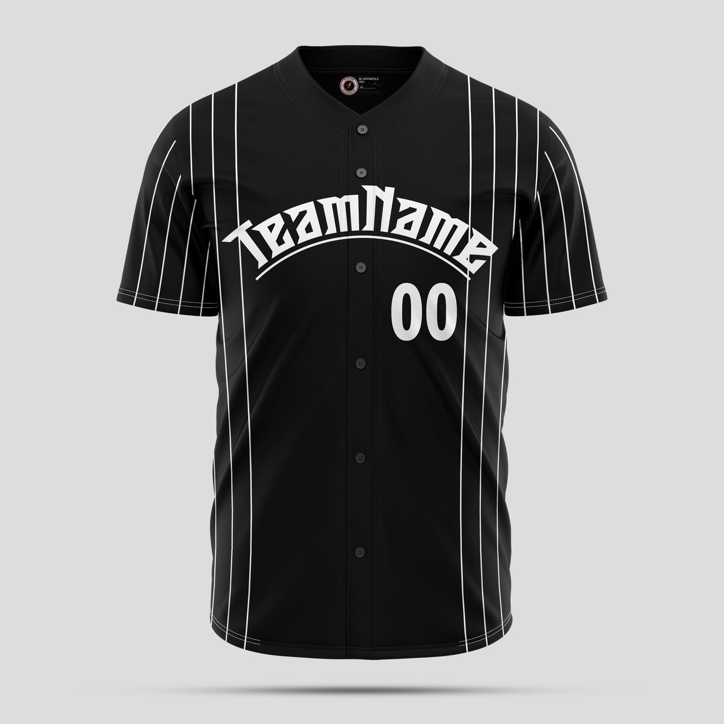 Custom New Design Black Pinstripe Authentic Baseball Jersey