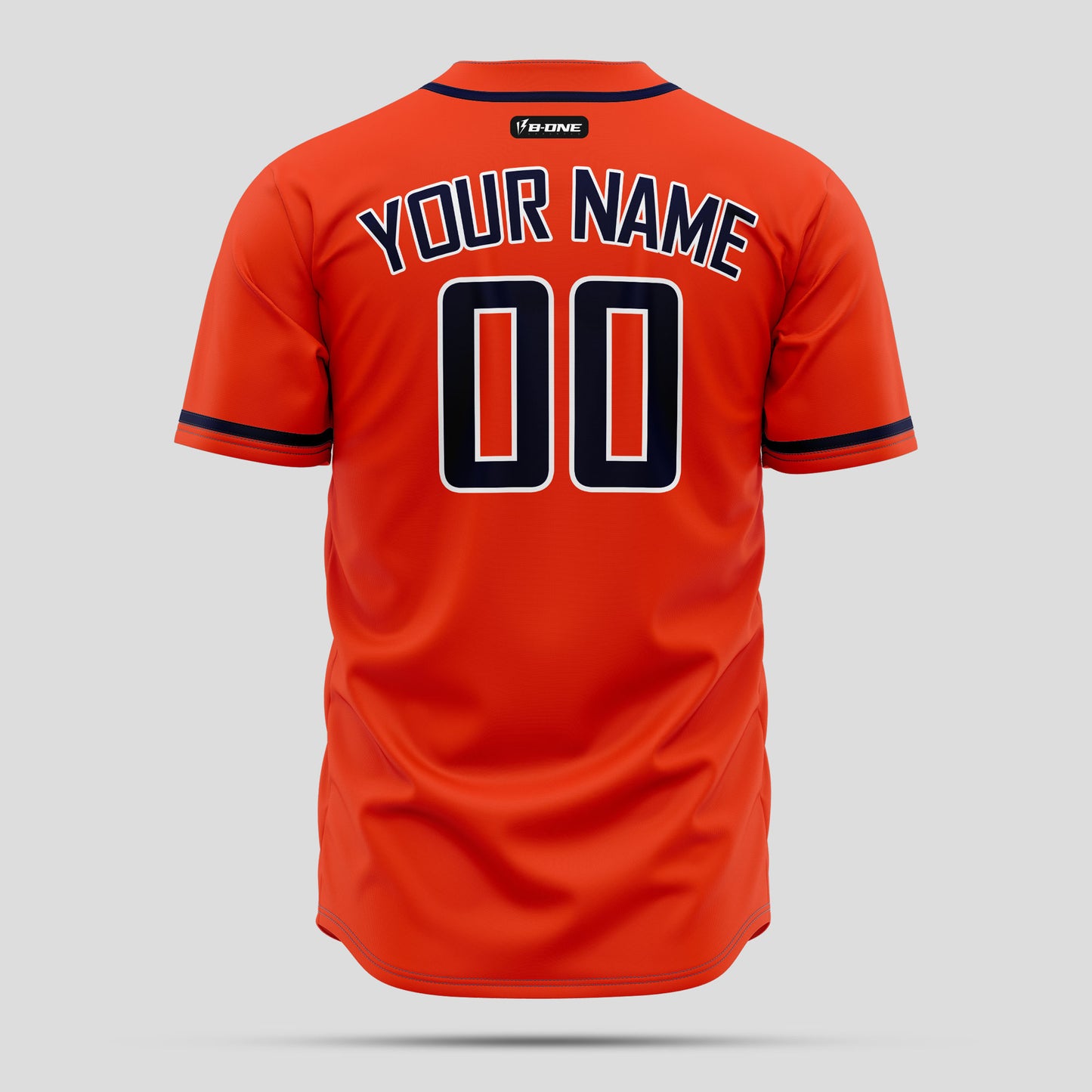 Custom Orange & Black Authentic Baseball Jersey