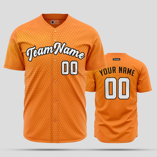 Custom Premium Orange & White Baseball Jersey