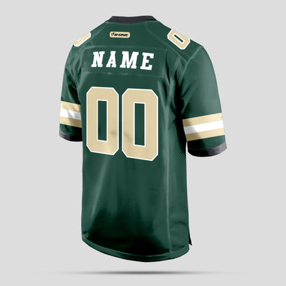 Custom Premium Quality Green White Old Gold Football Jersey