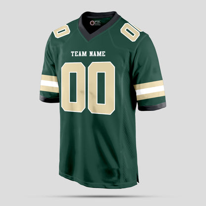 Custom Premium Quality Green White Old Gold Football Jersey