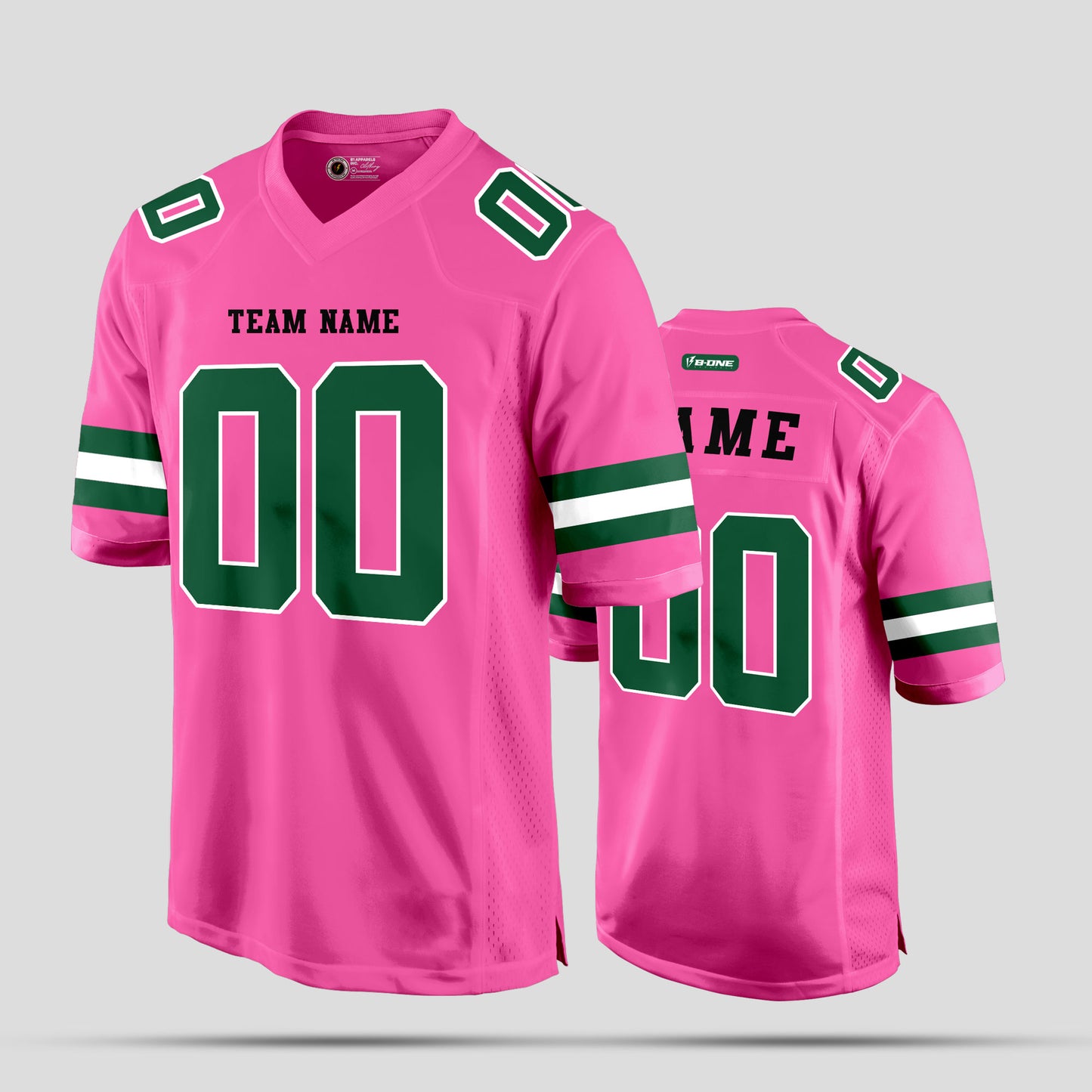 Custom Premium Quality Light Pink and Green Football Jersey – Personalized for Style and Durability