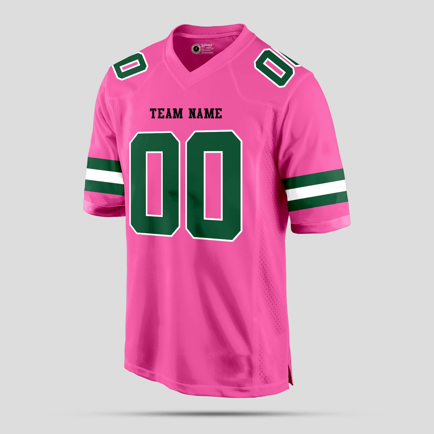 Custom Premium Quality Light Pink and Green Football Jersey – Personalized for Style and Durability