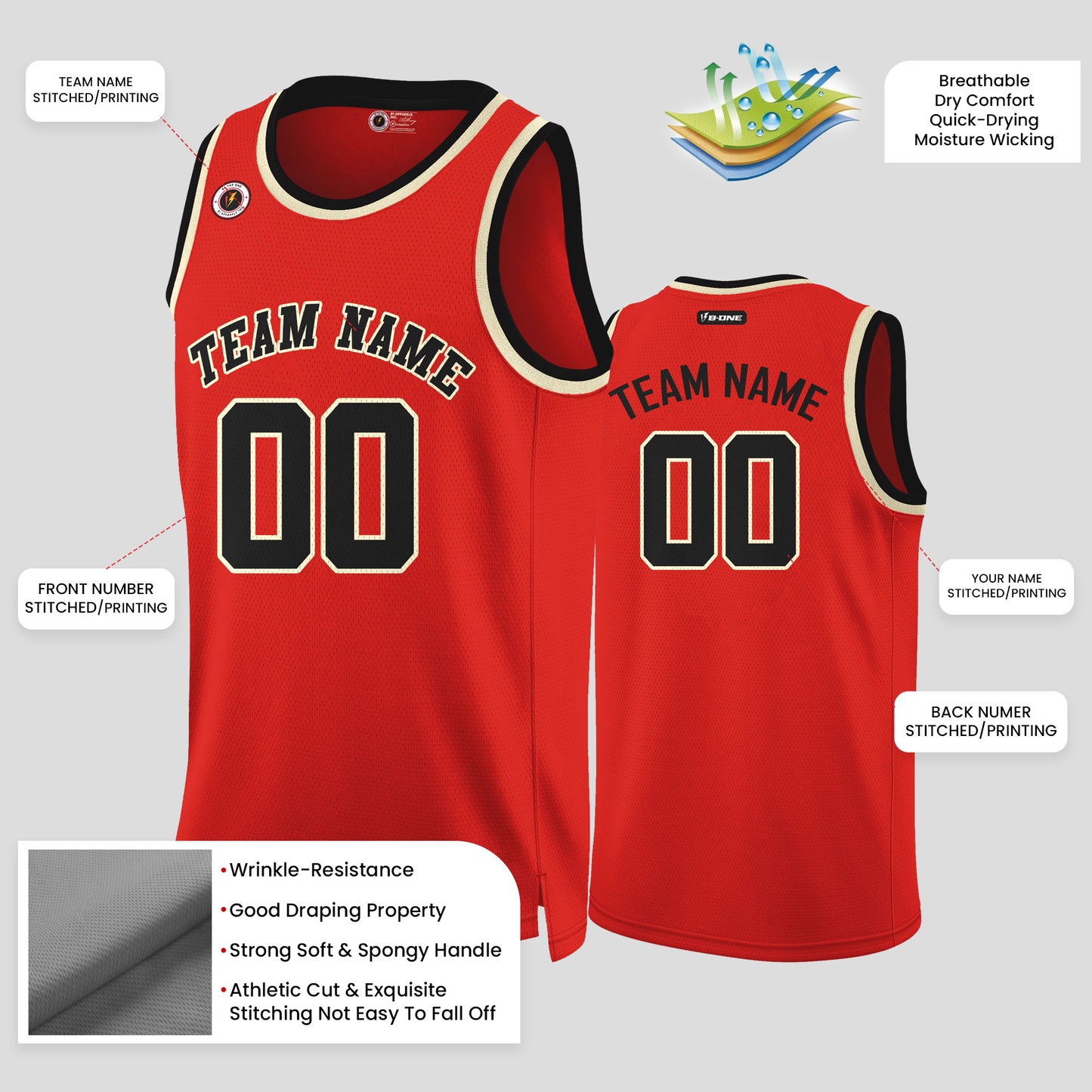 Custom Premium Quality Orange and Black Basketball Jerseys – Team Uniforms