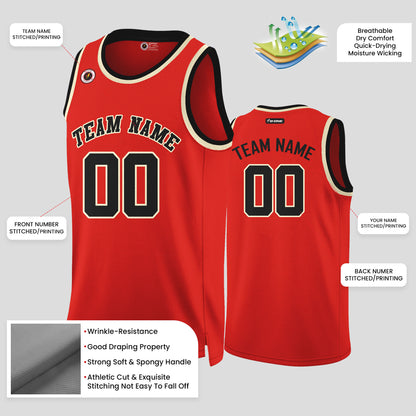 Custom Premium Quality Orange and Black Basketball Jerseys – Team Uniforms