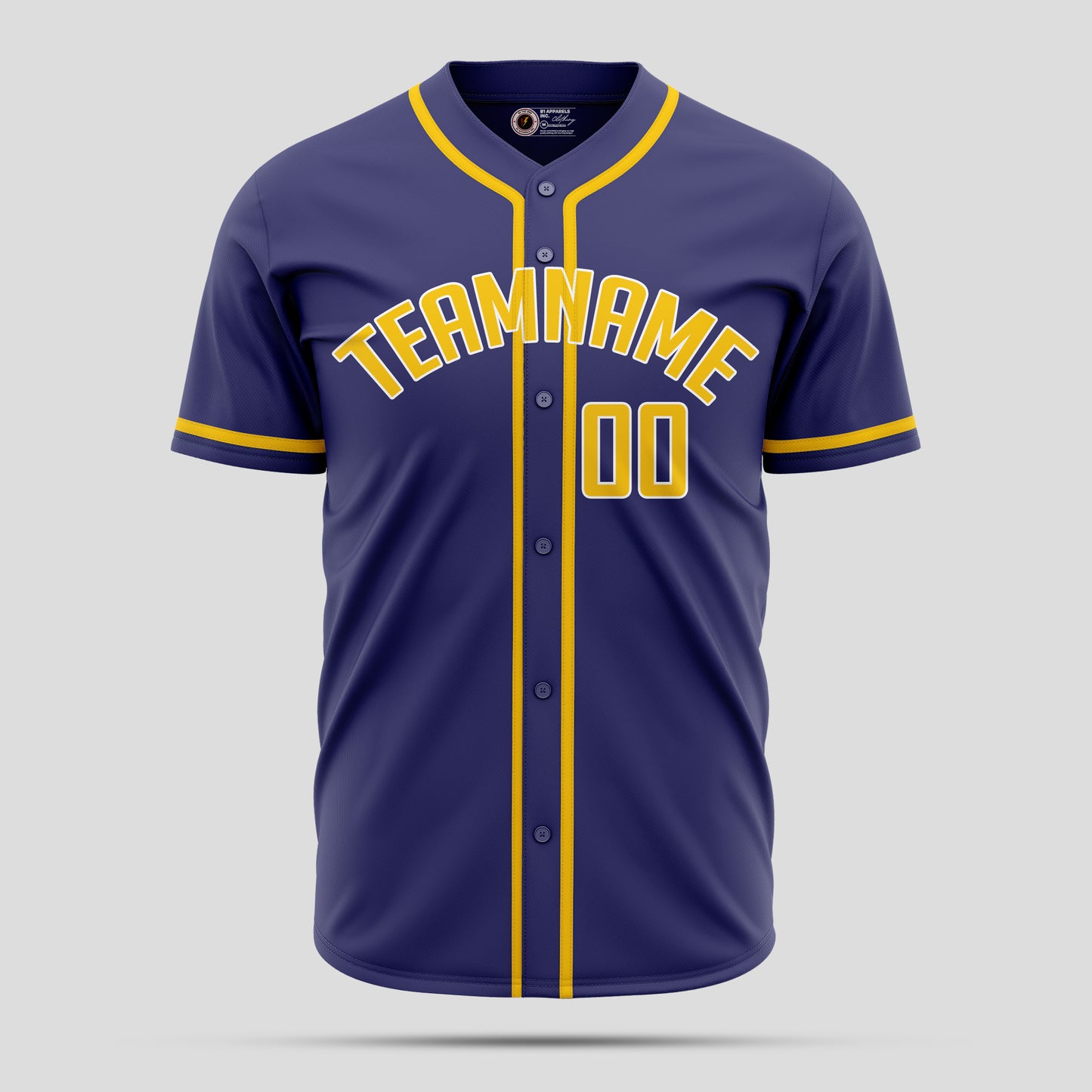 Custom Purple & Yellow Authentic Baseball Jersey