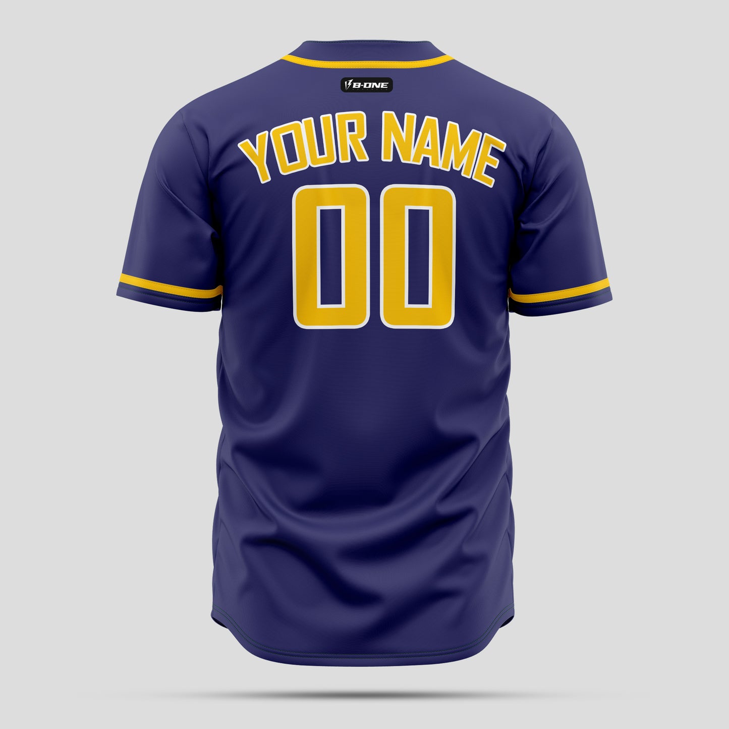 Custom Purple & Yellow Authentic Baseball Jersey